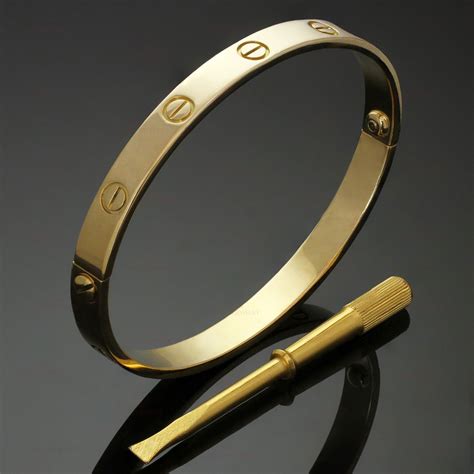 cartier gold bracelet bangle|cartier 18kt gold love bracelet.